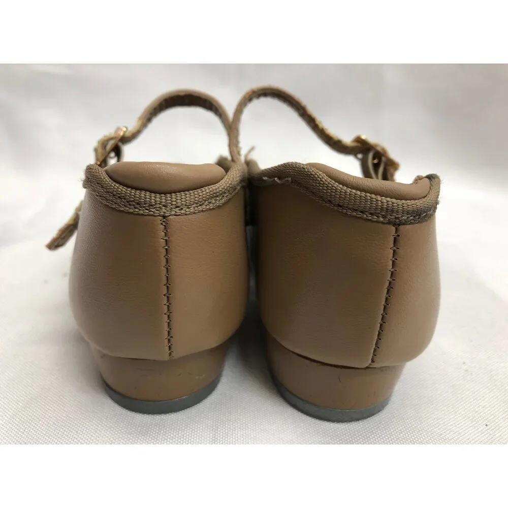 Pre-Owned Dance Tap Shoes Dancing Fair Child 7M Mary Jane Leather Buckle